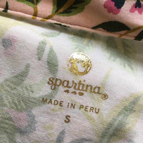 SPARTINA 449 Gabrielle Pima Cotton Multicolor Floral Sleeveless Midi Dress S - Picture 6 of 9